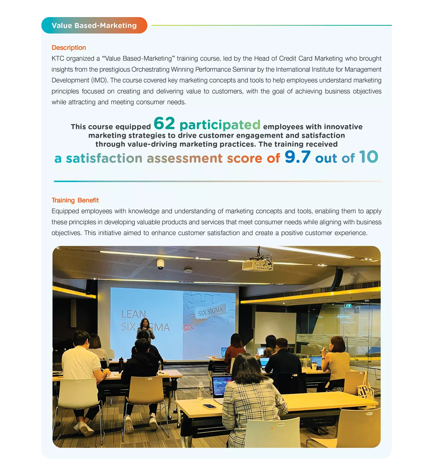 หลักสูตร Value Based-Marketing