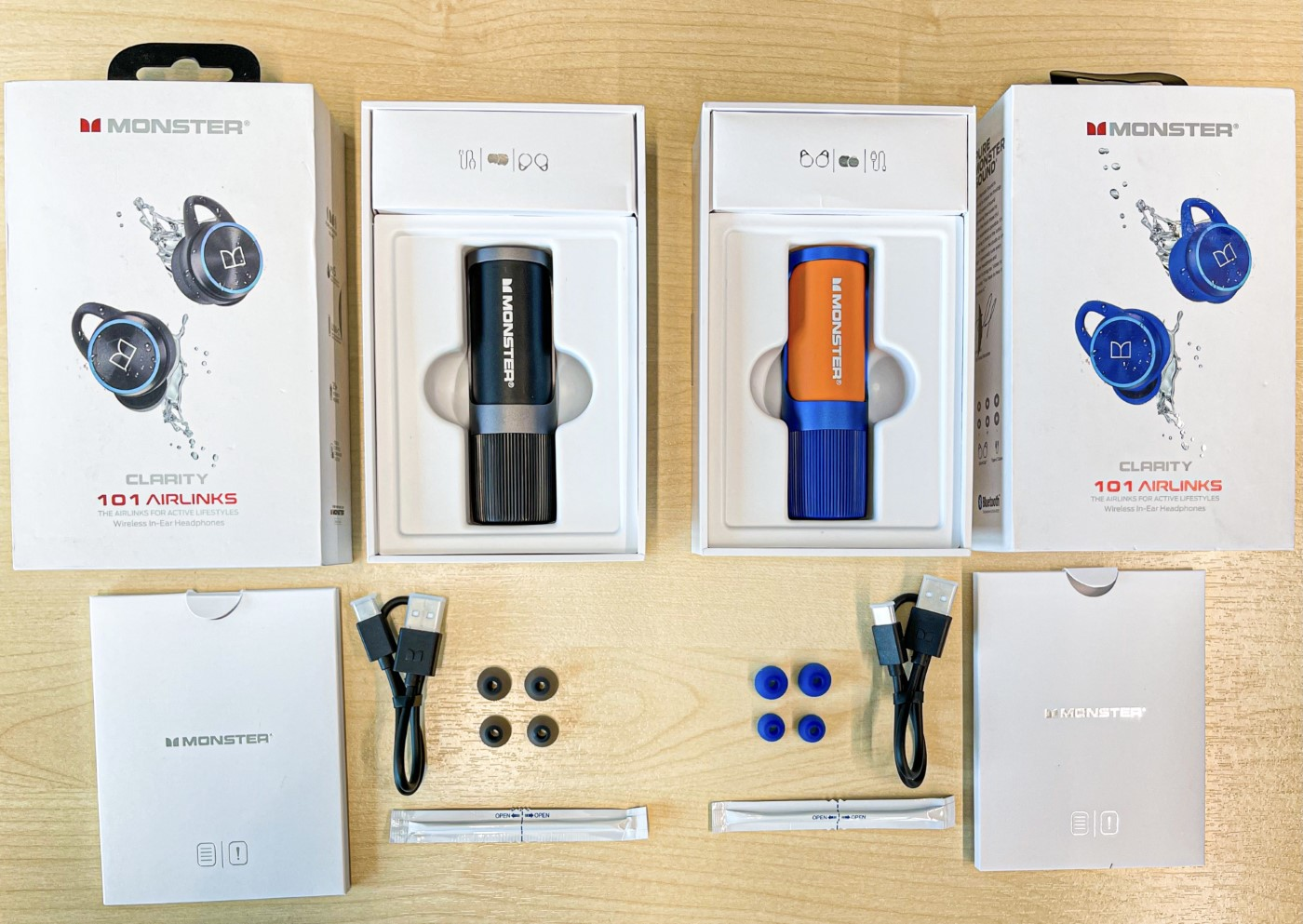 อุปกรณ์ภายในกล่องหูฟัง Monster Clarity 101 Airlinks