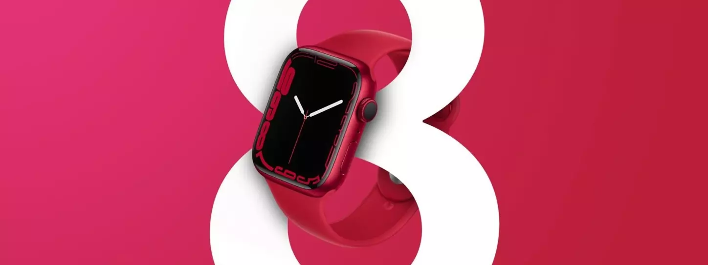 Apple Watch ซ้อนทับเลข 8