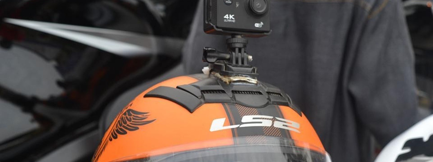 กล้อง GoPro บนหมวกกันน็อค