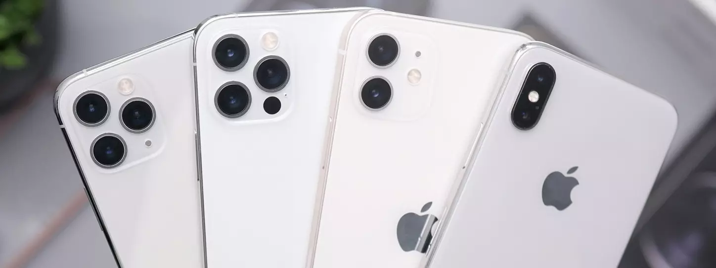 โชว์เครื่อง iPhone 12 Pro iPhone 11 Pro iPhone 12 และ iPhone X