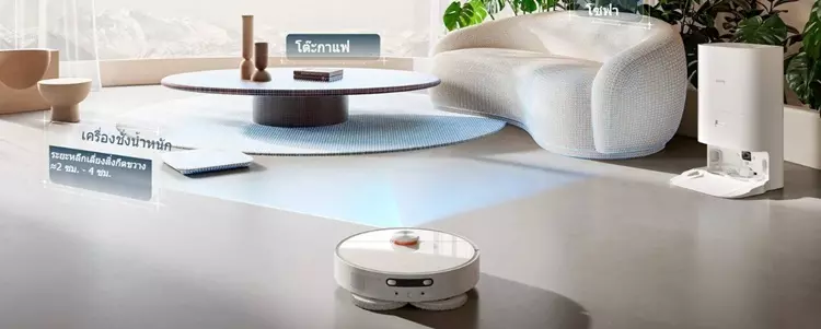 Xiaomi Robot Vacuum X10+ วางอยู่บนพื้นบ้าน 