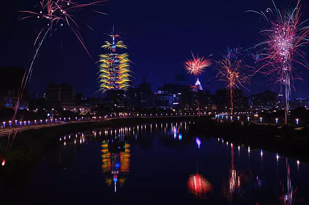 ไทเป ประเทศไต้หวันช่วงปีใหม่