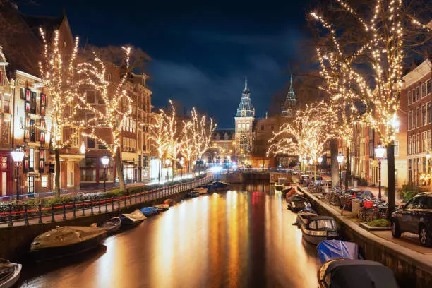 บรรยากาศเมืองอัมสเตอร์ดัมช่วงคริสต์มาส