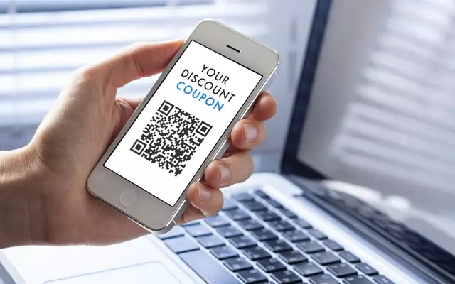 QR Code คูปองส่วนลดบนสมาร์ทโฟน
