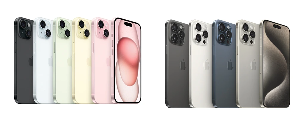 iPhone 15 and iPhone 15 Pro Colors
