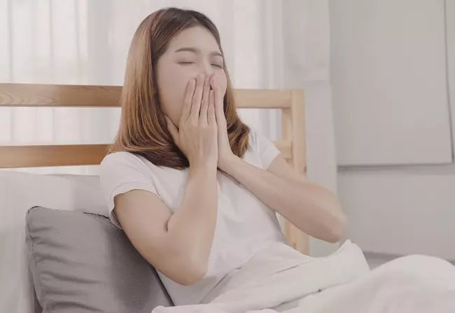 หญิงตั้งครรภ์นอนหลับ 