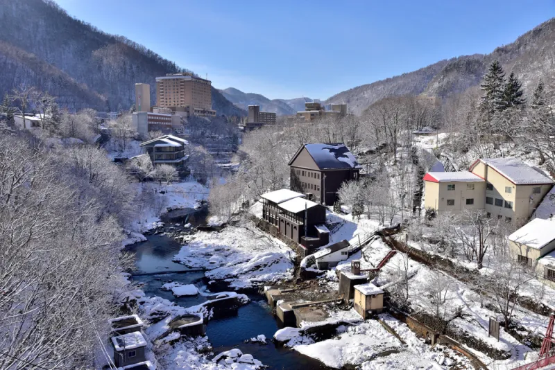 ย่านน้ำพุร้อนโจซังเค (Jozankei Onsen) ช่วงหน้าหนาว