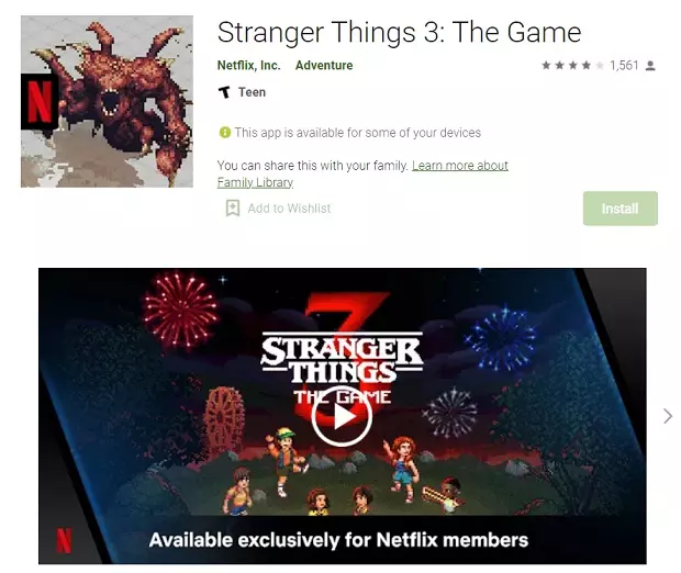 เกม Stranger Things 3: The Game