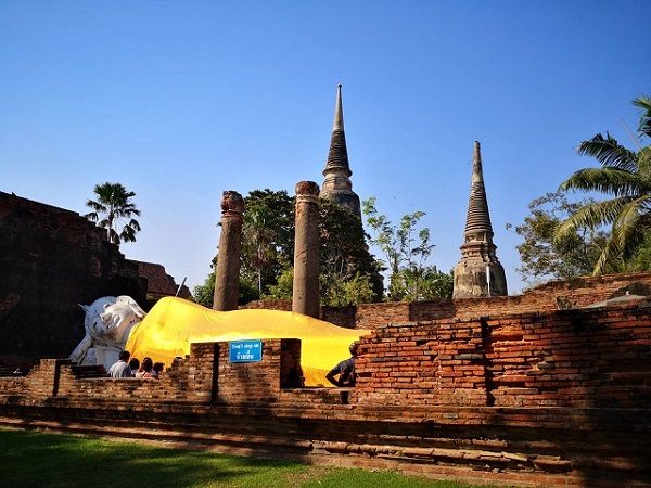 เจดีย์อยุธยา เจดีย์โบราณ วัดเก่าแก่ พระนอน