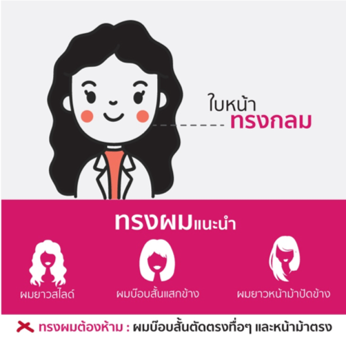 ทรงผมใบหน้าทรงกลม