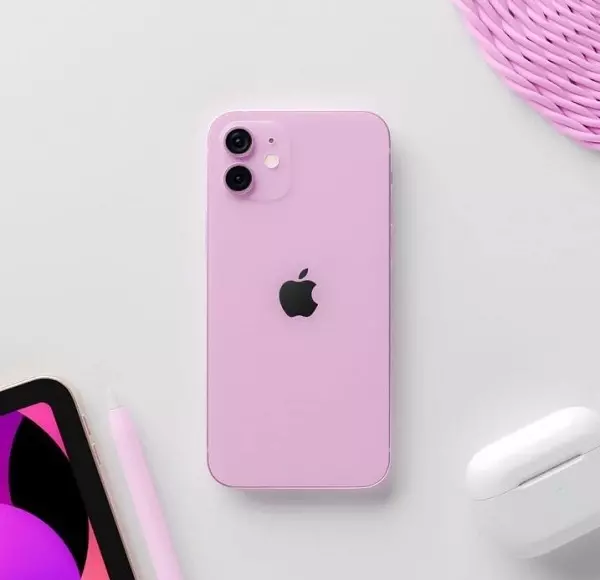 ตัวอย่าง iPhone 13 สีชมพู Rose Pink