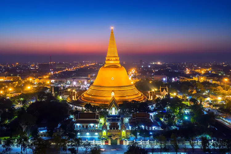 พระปฐมเจดีย์ หนึ่งในปูชนียสถานสำคัญของประเทศไทย 