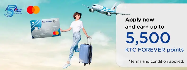 โปรโมชั่น สมัครบัตร KTC – BANGKOK AIRWAYS MASTERCARD