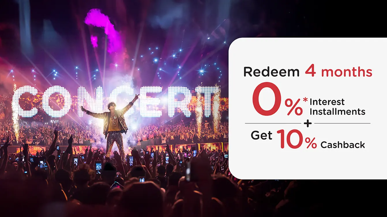 จองคอนเสิร์ตใช้คะแนนผ่อน 0% กับบัตรเครดิต KTC