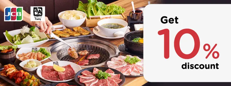 Promotion for KTC JCB credit card at Gyukaku 