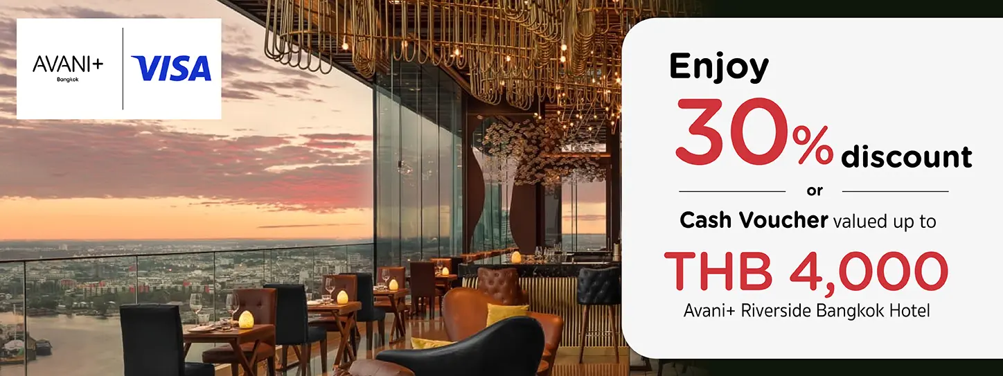 โปรโมชั่นที่ ห้องอาหาร โรงแรมอวานี พลัส ริเวอร์ไซด์ กรุงเทพ กับบัตรเครดิต KTC​