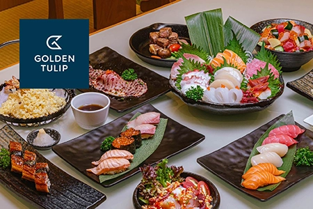 บุฟเฟ่ต์อาหารญี่ปุ่น โรงแรม Golden Tulip Sovereign Hotel Bangkok