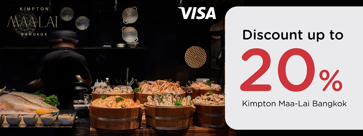 โปรโมชั่นที่ ห้องอาหารโรงแรม คิมป์ตัน มาลัย กรุงเทพฯ กับบัตรเครดิต KTC VISA