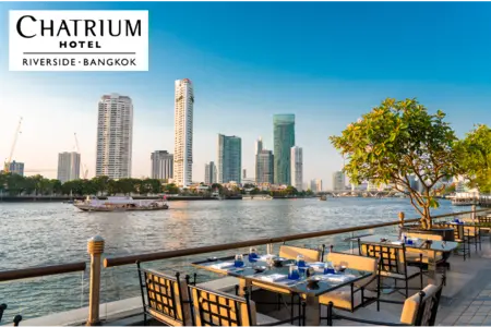 ห้องอาหารริมแม่น้ำ และล่องเรือสุดหรู โรงแรมชาเทรียม ริเวอร์ไซด์ กรุงเทพฯ - ห้องอาหารริเวอร์ บาร์จ (River Barge Restaurant)