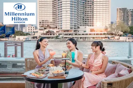 ห้องอาหารริมแม่น้ำ และล่องเรือสุดหรู โรงแรมมิลเลนเนียม ฮิลตัน กรุงเทพ (Millennium Hilton Bangkok)