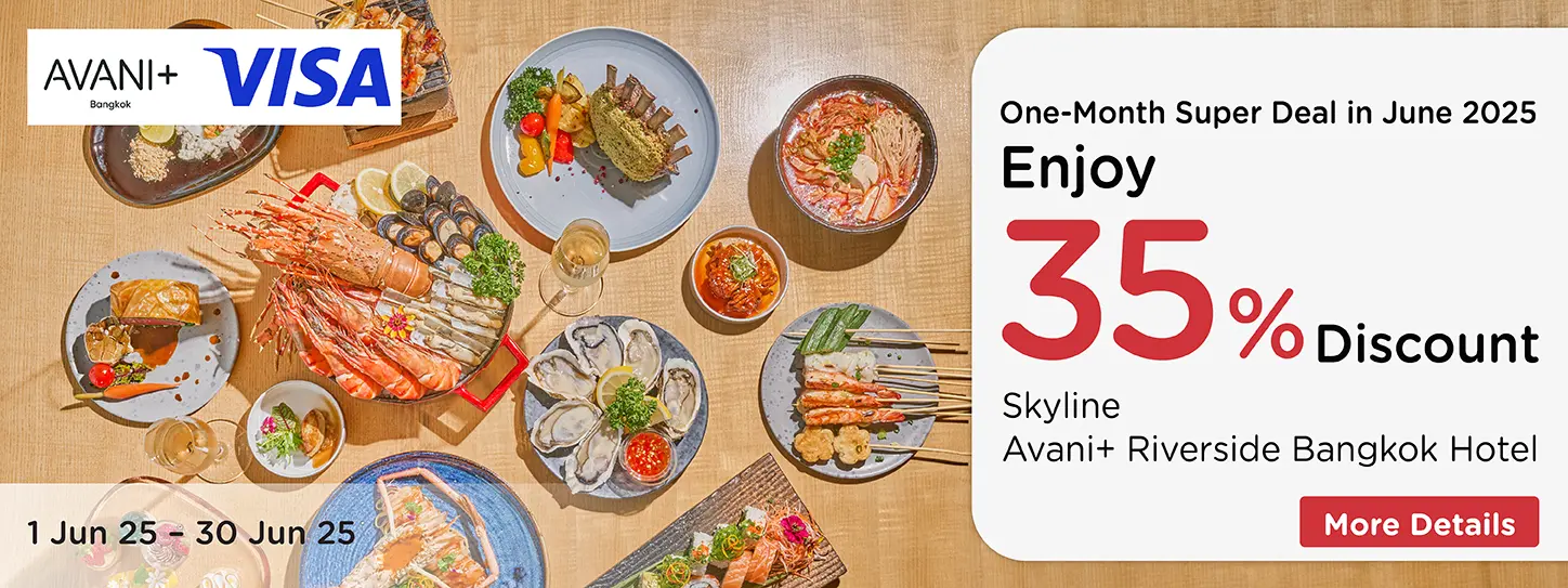 One-month Super Deal เดือนมิถุนายน 2568 โปรโมชั่นที่ห้องอาหาร Skyline กับบัตรเครดิต KTC​