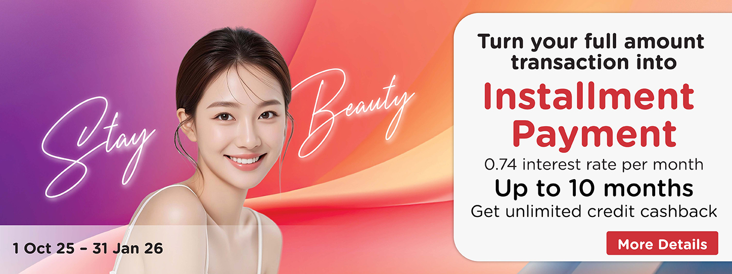 STAY BEAUTY Turn your full payment into installment payment by yourself.