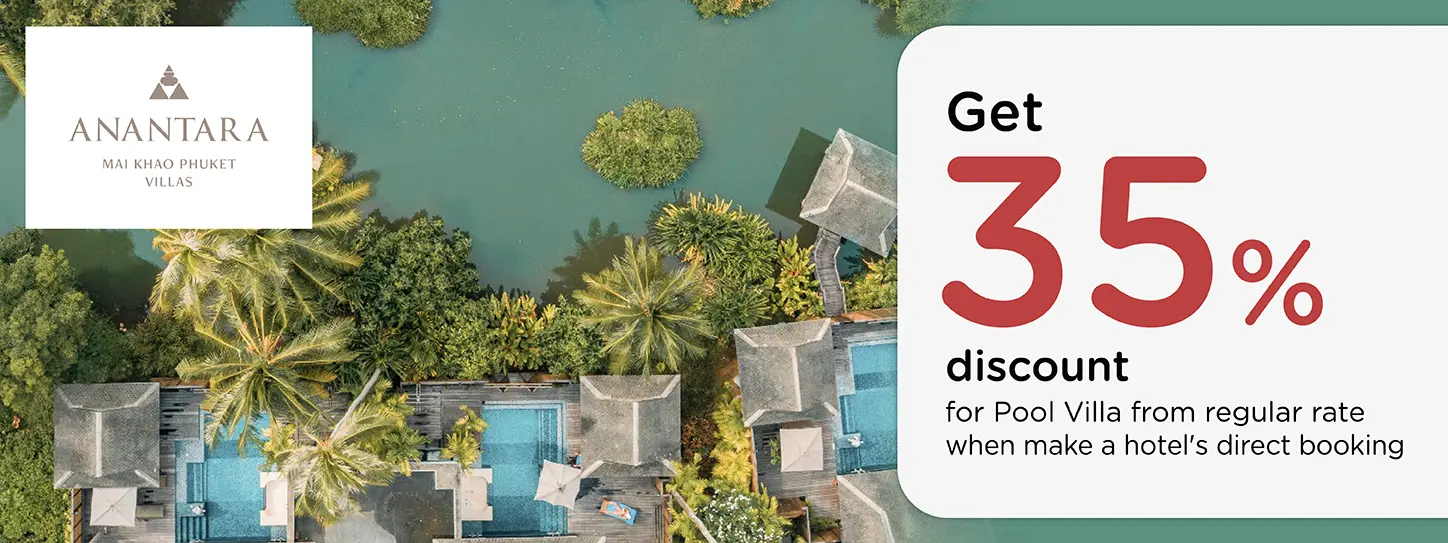 โปรโมชั่น จองที่พักพูลวิลล่า ภูเก็ต รับส่วนลด 35% | Anantara Mai Khao Phuket Villas