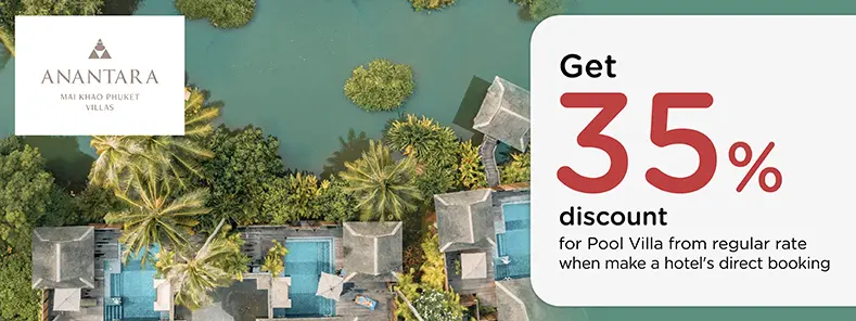 โปรโมชั่น จองที่พักพูลวิลล่า ภูเก็ต รับส่วนลด 35% | Anantara Mai Khao Phuket Villas