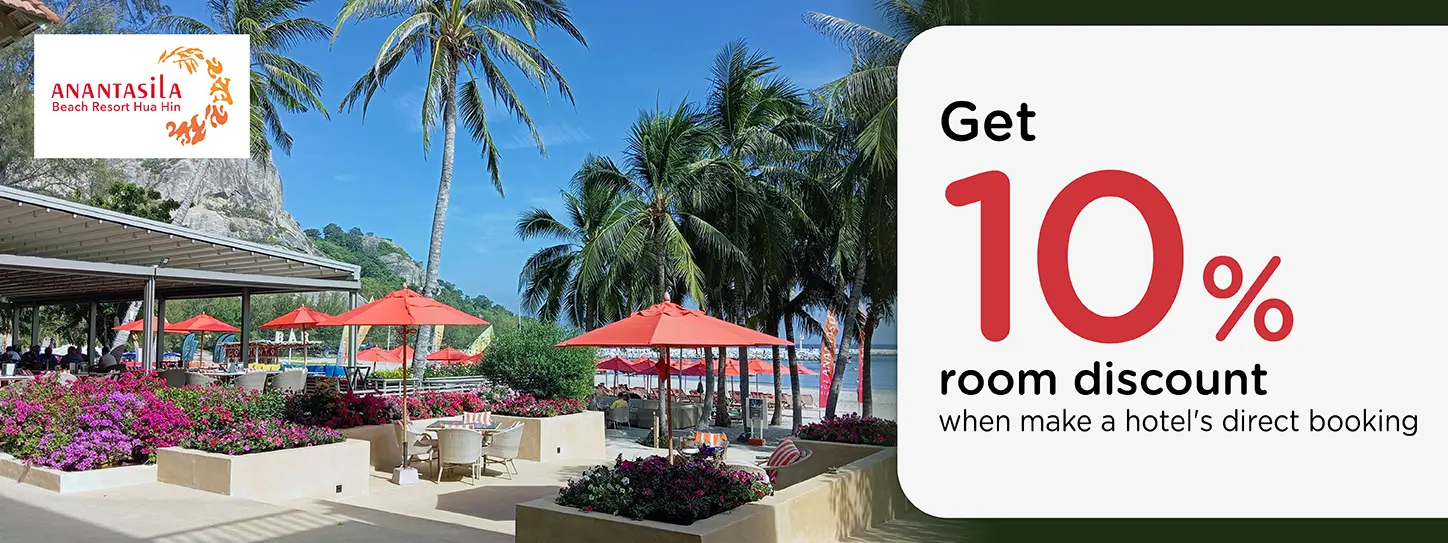 โปรโมชั่น ที่ Anantasila Beach Resort Hua Hin รับส่วนลด 10% กับบัตรเครดิต KTC