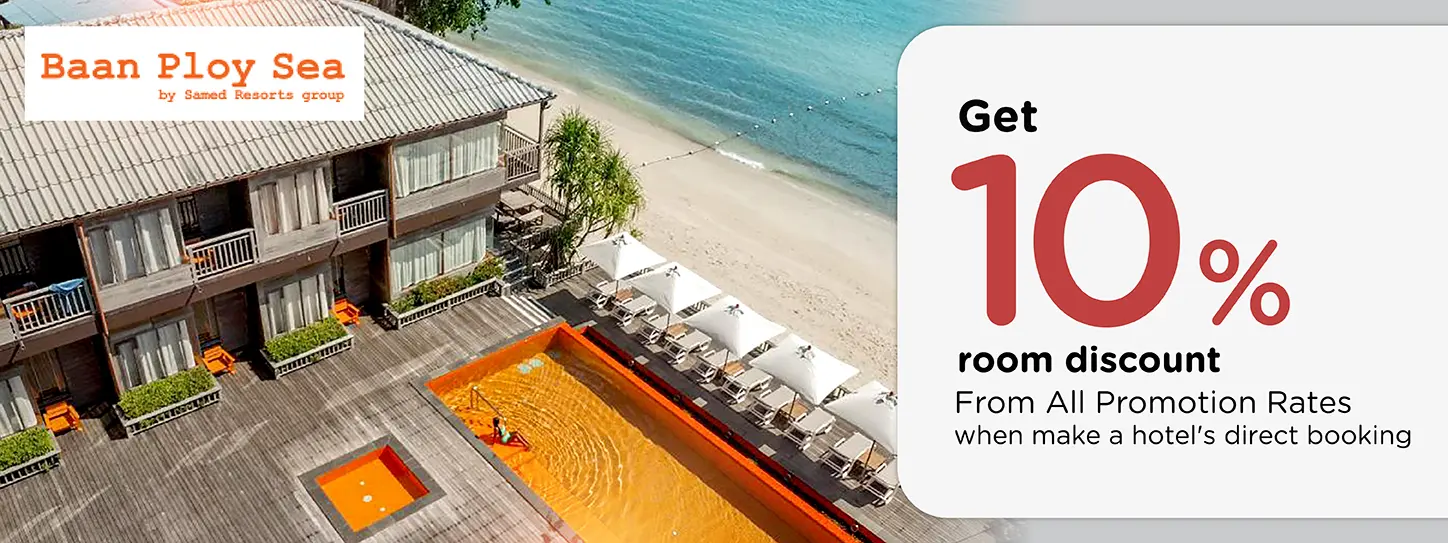 โปรโมชั่น รับส่วนลดห้องพัก 10%  Baan Ploy Sea เกาะเสม็ด | KTC