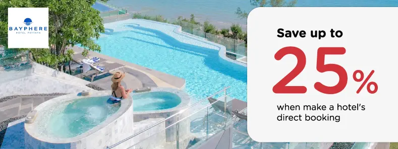 โปรโมชั่น ลดสูงสุด 25% เมื่อจองตรงกับโรงแรม Bayphere Hotel Pattaya