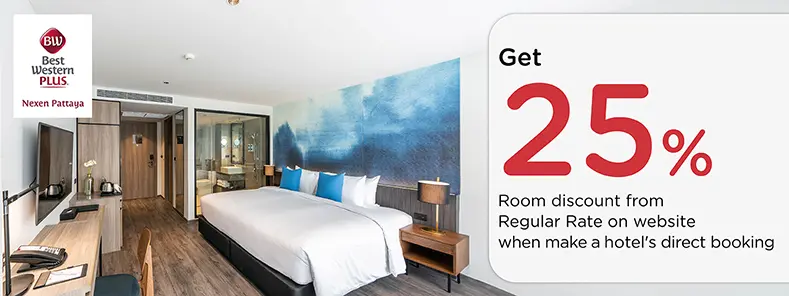 โปรโมชั่น รับส่วนลดห้องพัก 25% ที่ ​Best Western Plus Nexen Pattaya​ กับบัตรเครดิต KTC