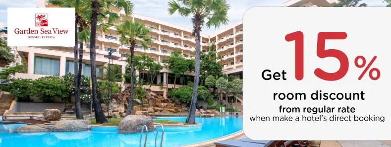 โปรโมชั่น รับส่วนลดห้องพักทันที 15% ที่ Garden Sea View Resort | KTC