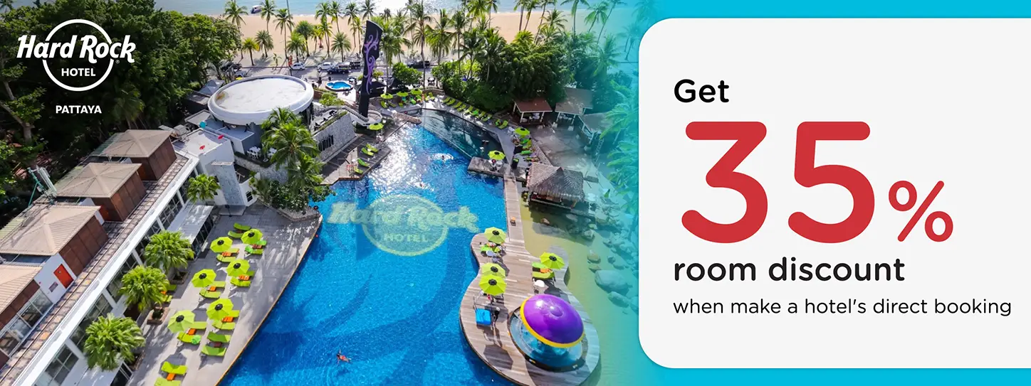 โปรโมชั่น ที่พักพัทยา รับส่วนลด 35% ที่ Hard Rock Hotel Pattaya