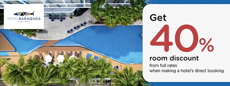 โปรโมชั่น รับส่วนลดห้องพัก 40% ที่ Hotel Baraquda Heeton Pattaya by Compass Hospitality