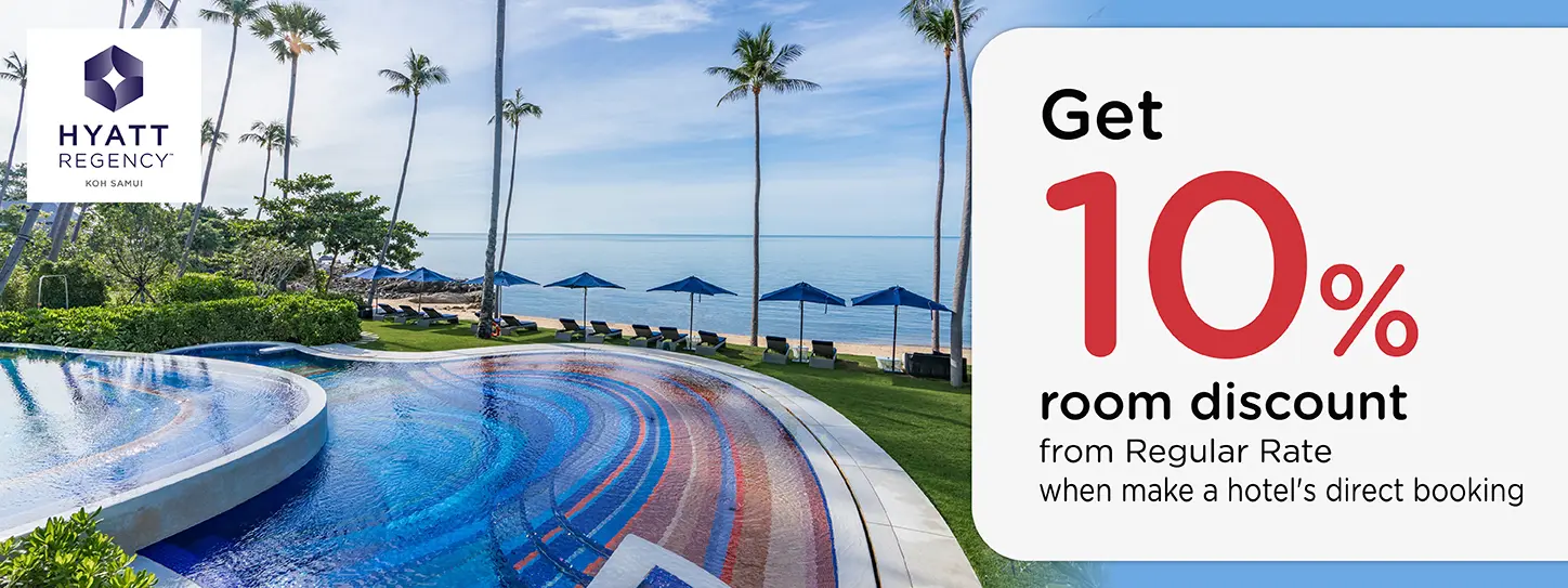โปรโมชั่น ที่พักเกาะสมุย รับส่วนลด 10% ที่ Hyatt Regency Koh Samui | KTC