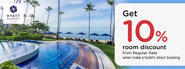 โปรโมชั่น ที่พักเกาะสมุย รับส่วนลด 10% ที่ Hyatt Regency Koh Samui | KTC