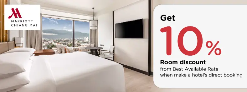 โปรโมชั่น รับส่วนลด 10% ที่ Chiang Mai Marriott Hotel กับบัตรเครดิต KTC