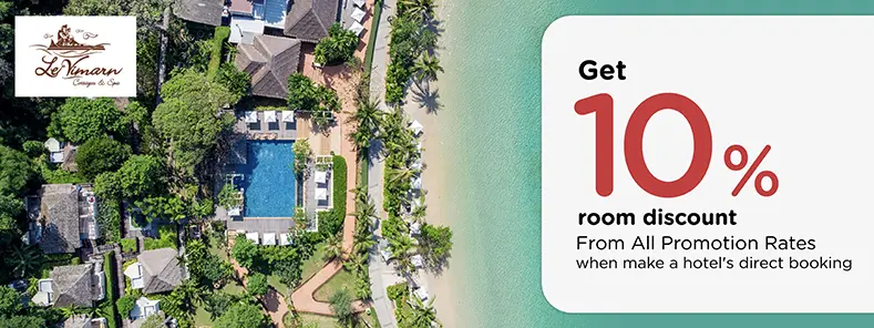 โปรโมชั่น ส่วนลด 10% ที่ Le Vimarn Cottages & Spa - เกาะเสม็ด