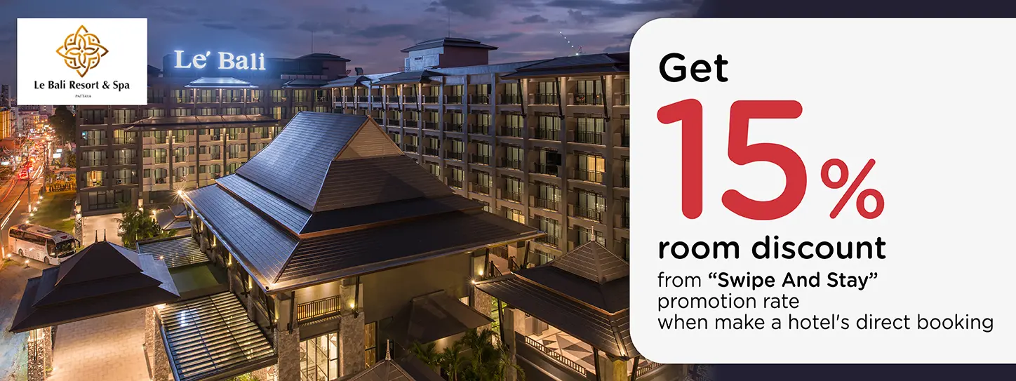 โปรโมชั่นที่โรงแรม Le’Bali Resort and Spa รับส่วนลดห้องพัก 15% กับบัตรเครดิต KTC