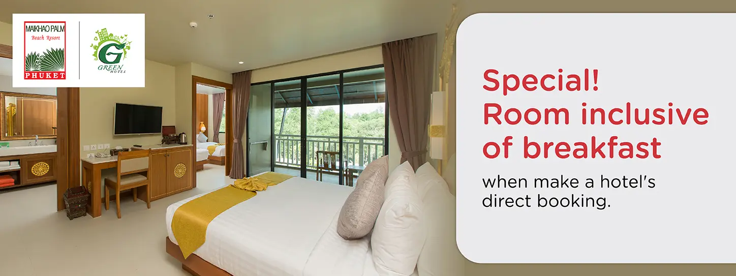 โปรโมชั่น ห้องพักราคาพิเศษ ที่ Maikhao Palm Beach Resort
