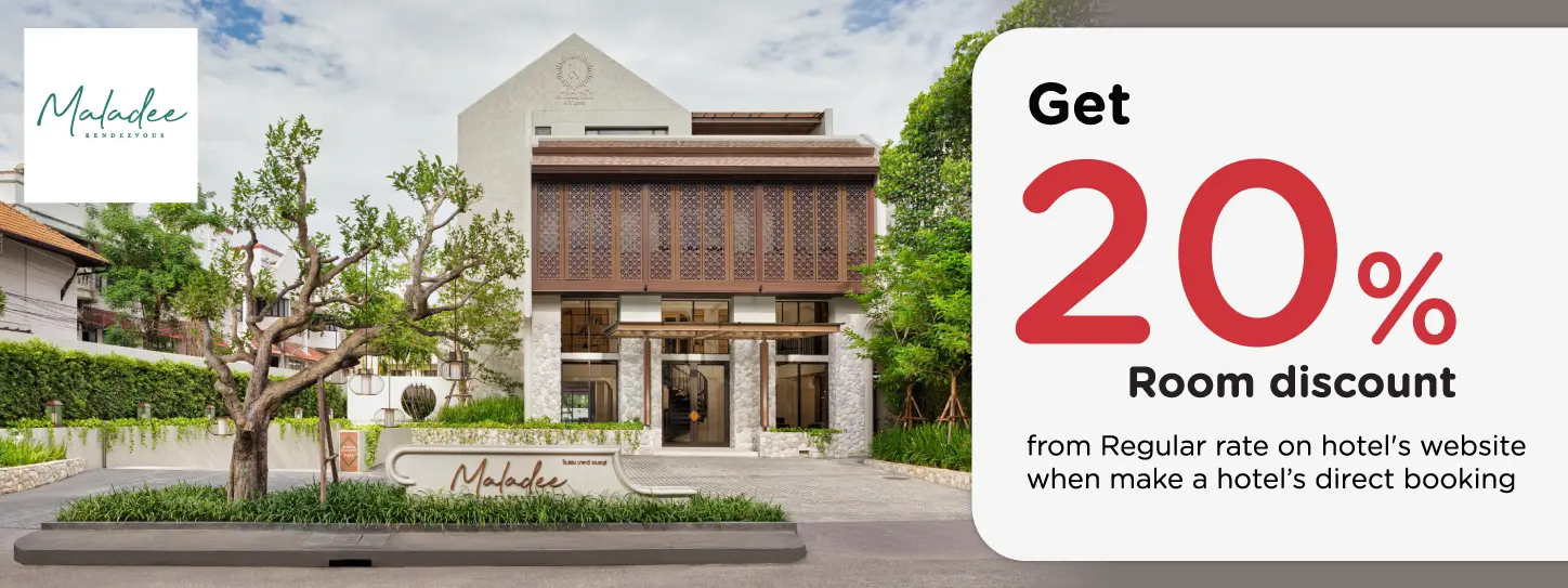 โปรโมชั่น ลดทันที 20% เมื่อจองตรงกับ Maladee Rendezvous Hotel