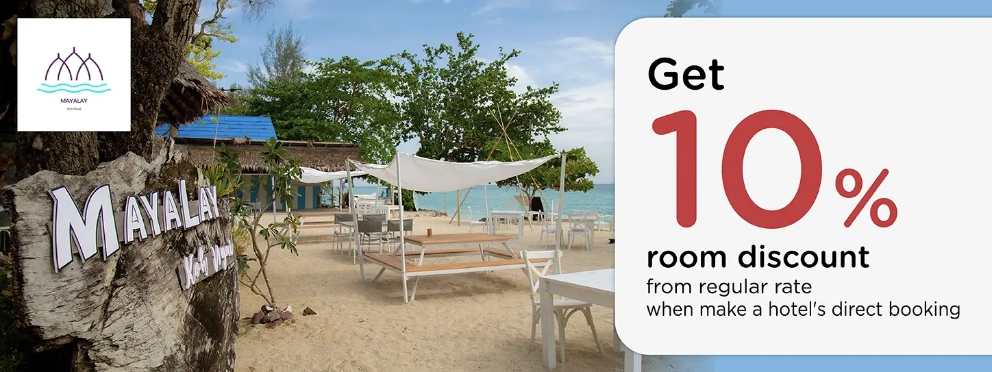 โปรโมชั่น จองที่พักกระบี่ รับส่วนลดห้องพัก 10% ที่ Mayalay Beach Resort | KTC