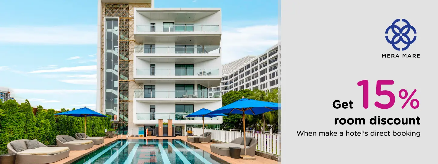โปรโมชั่น รับส่วนลดทันที 15% ที่ Mera Mare Pattaya กับบัตรเครดิต KTC