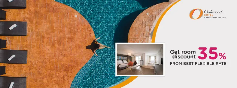 โปรโมชั่นโรงแรม โอ๊ควูด โฮเต็ล เจอร์นีย์ฮับ พัทยา (Oakwood Hotel Journeyhub Pattaya)