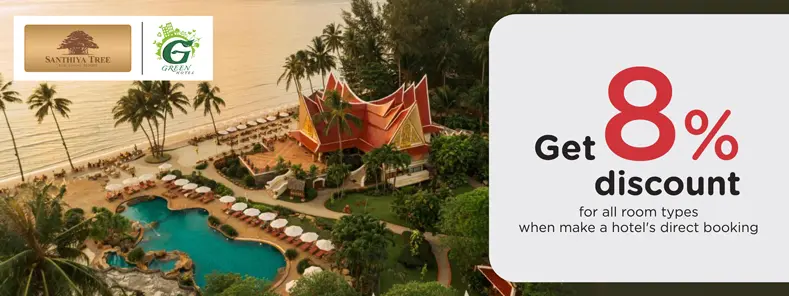 โปรโมชั่นลดเพิ่ม 8% จากราคาบนเว็บไซต์ที่ Santhiya Tree Koh Chang Resort