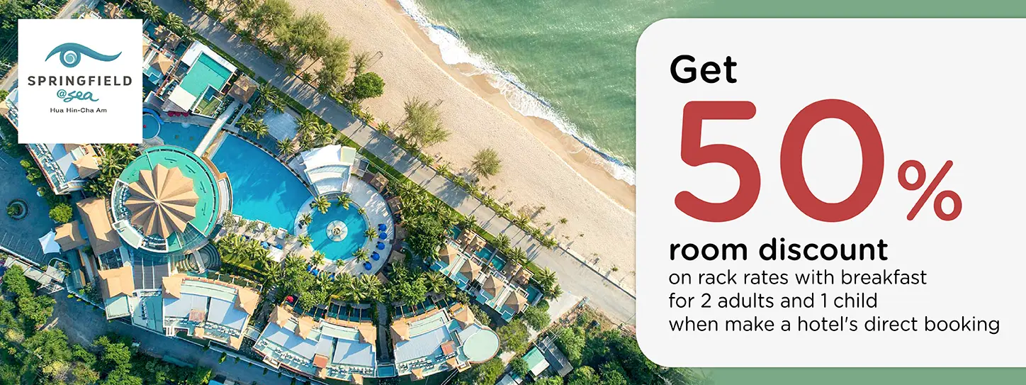 โปรโมชั่น รับส่วนลดห้องพัก 50% ที่ Springfield @ Sea Resort & Spa | KTC