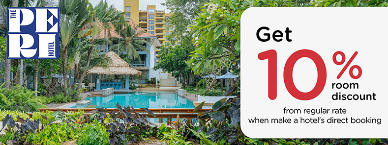 โปรโมชั่นที่ The Peri Hotel Hua Hin รับส่วนลดห้องพัก 10% กับบัตรเครดิต KTC