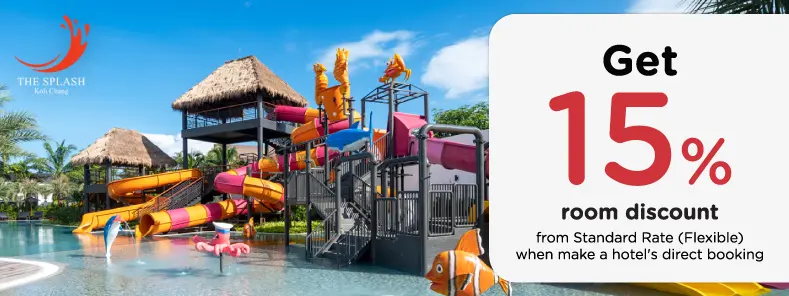 โปรโมชั่นที่ The Splash Koh Chang รับส่วนลด 15% กับบัตรเครดิต KTC